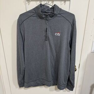 Cutter & Buck Drytec 50 UPF + Citi Long Sleeve 1/4 Zip Pullover Gray Men's Large